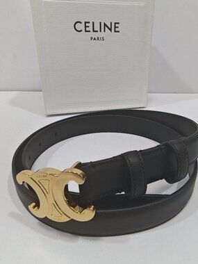 Celine Authentic Women's Black Belt SZ 85